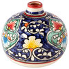 Novica Handmade Rishtan Orb Glazed Ceramic Vase