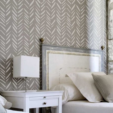 Brush Strokes Wall Stencil, Reusable Stencils For DIY Wall Decor