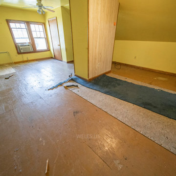 Medford Attic Bedroom. Bona Medium Brown Stain on White Oak.