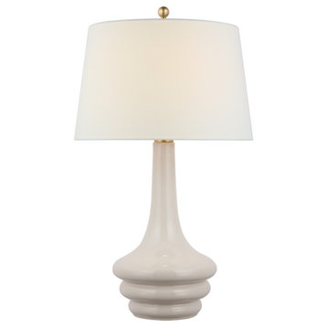Wallis Large Table Lamp in Ivory with Linen Shade
