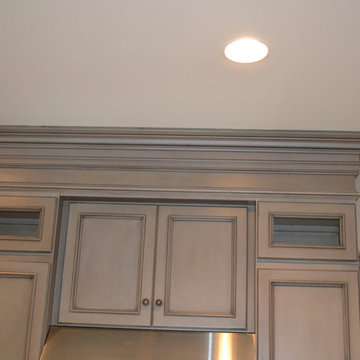 Gray Stained Cabinets, With Black Glaze