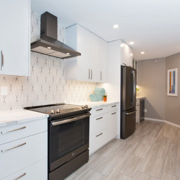 Diamond Hand Painted Tiles for Stovetop Backsplash
