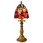 Dale Tiffany - Dale Tiffany TA19209 Estelle, 1 Light Accent Lamp, Bronze/Dark Brown - Our bright Estelle Tiffany Accent Lamp adds a dynaEstelle 1 Light Acce Antique Bronze Hand  *UL Approved: YES Energy Star Qualified: n/a ADA Certified: n/a  *Number of Lights: 1-*Wattage:60w E12 Candelabra Base bulb(s) *Bulb Included:No *Bulb Type:E12 Candelabra Base *Finish Type:Antique Bronze