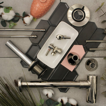 Modern Plumbing Sink Trim Kit with Bottle Trap and Drain