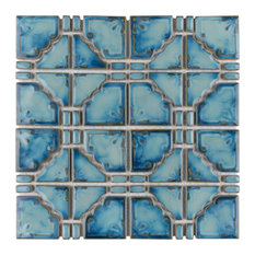 SomerTile Moonbeam 12" x 12" Porcelain Mosaic Tile