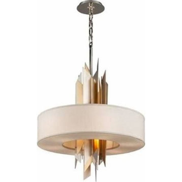 Corbett Lighting Modernist 8-Light Pendant, Stainless/Silver/Gold, 207-48