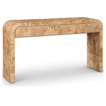 Meridian Furniture - Cresthill Natural Ash Console Table, Natural - Modernize your living room or den with this Cresthill console table. Elegantly crafted from wood and wood products, this pretty table has a natural ash burl wood finish for a look that's stunningly elegant. Designed to be an eye grabber, this table has an understated feel with clean lines and a naturally beautiful feel. Pair it with other items in the Cresthill collection for a finished look in your space, or use it on its own as a lovely standalone piece.