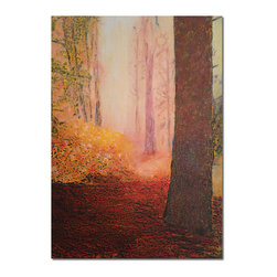 Rustic Wall Art - Misty Mountain, 14" x 20" On MDF - Artwork