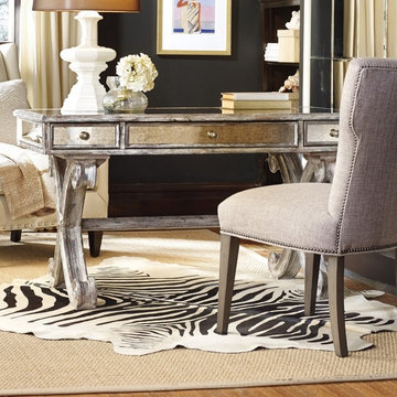 Hooker Furniture Mirrored Writing Desk in Gray