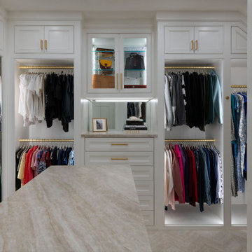 Plano Bright White His & Her Closet