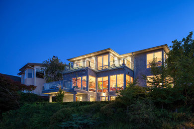 Inspiration for a contemporary exterior home remodel in Other