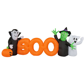 10' Inflatable Boo Sign With Lights