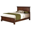 Bowery Hill Traditional Wood King Size Panel Bed in Warm Cherry