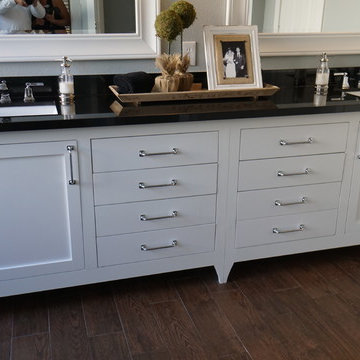 Double Shaker Vanity with inset doors and drawers