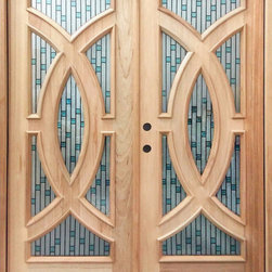 Mahogany Radius Double Door - Front Doors