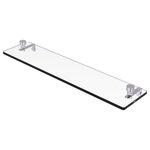 Allied Brass - Foxtrot 22" Glass Vanity Shelf with Beveled Edges, Polished Chrome - Add space and organization to your bathroom with this simple, contemporary style glass shelf. Featuring tempered, beveled-edged glass and solid brass hardware this shelf is crafted for durability, strength and style. One of the many coordinating accessories in the Allied Brass Foxtrot Collection, this subtle glass shelf is the perfect complement to your bathroom decor.
