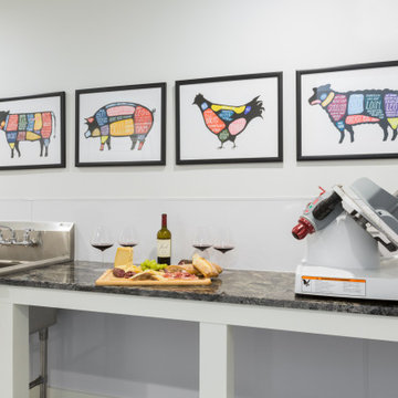 Meat curing room in basement