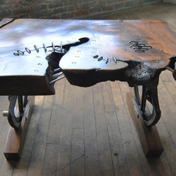 Steel-Stitched Walnut Coffee Table - Products