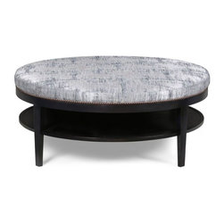 Frank Ottoman in Grey/Black - Footstools & Ottomans
