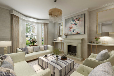 Design ideas for a contemporary living room in London.