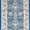 Tillie Traditional Floral Dark Blue Runner Rug, 2'x10'