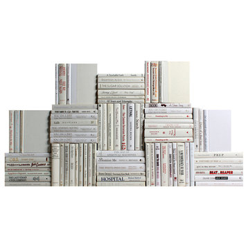 Modern Snowfall Book Wall, Set of 75