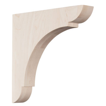 1 3/4"W x 10"D x 10"H Large Olympic Wood Bracket, Rubberwood