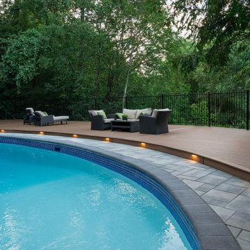 Elegant Poolside Outdoor Living Retreat