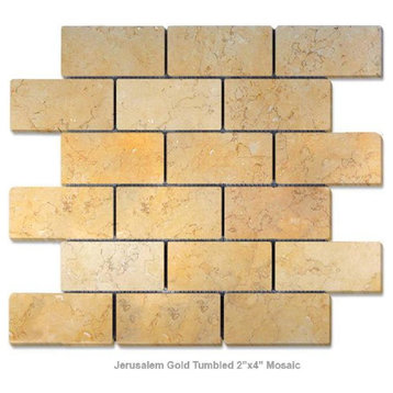 Jerusalem Gold Honed 2"x4" Mosaic (.84sf)