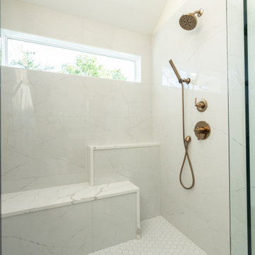 Leawood, Kansas Primary Bathroom Remodel with Custom Shower and Expanded Closet