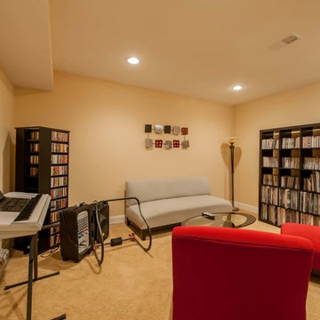 Basement Built for Entertainment in Clifton, Virginia