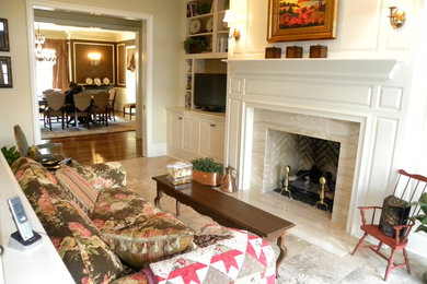 Example of a classic family room design in Philadelphia