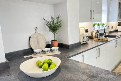 Interior styling of a large contemporary kitchen