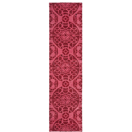 Safavieh Wyndham Wyd376C Damask Rug, Red, 2'3"x7'0" Runner