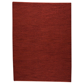 Hand Woven Red Wool Area Rug