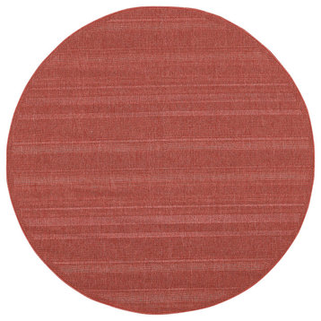 Oriental Weavers Lanai Collection Red Solid Indoor/Outdoor Rug 7'10" RND