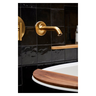 Moody Bathroom With Japanese Soaking Tub - Eclectic - Bathroom ...