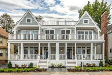 Beach style exterior home photo in Boston
