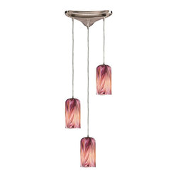 ELK LIGHTING - ELK LIGHTING 544-3MR Molten 3-Light Pendant Light - Pendant Lighting