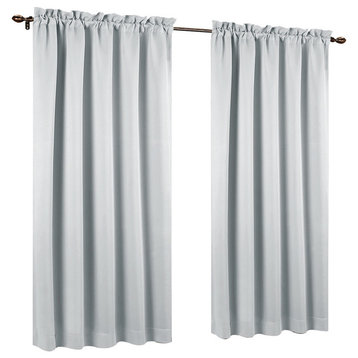 Set of 2 Blackout Curtain Panels, Off White, 54"x96"