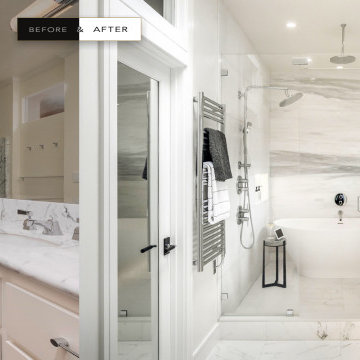 Transitional Master Bathroom Before & After • Atelier Noël