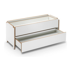 HARRY stackable shelving, shelf with 2 drawers - Shelving