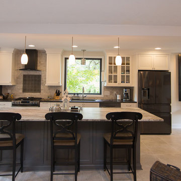 A New Open Plan Modern Kitchen and Living Room