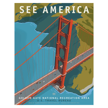 "See America, Golden Gate Bridge" Print, 18"x24"