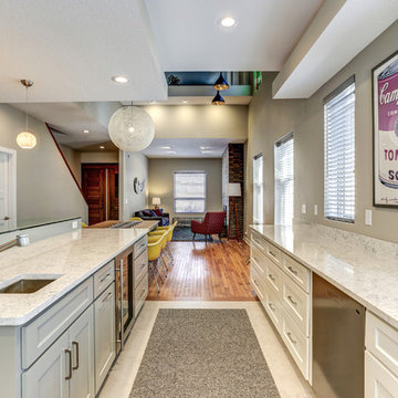 St Paul Contemporary Kitchen Remodel and Fireplace Facade