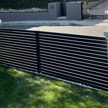 White vinyl fence