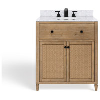 Annie Bathroom Vanity, Weathered Fir, 30", Single Sink, Freestanding