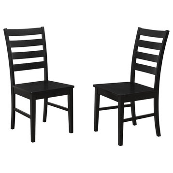 Bellevue WEIF15991 22"W Two Piece Wood Dining Chair Set - Black