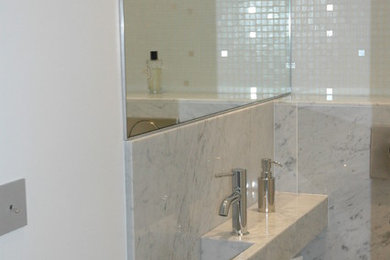 Cette image montre une salle de bain design.