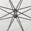 vidaXL Cantilever Umbrella Outdoor Tilting Parasol with Cross Base Sand White